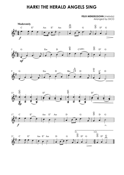 10 Christmas Carols (melody & chords), Vol. 1 image number null