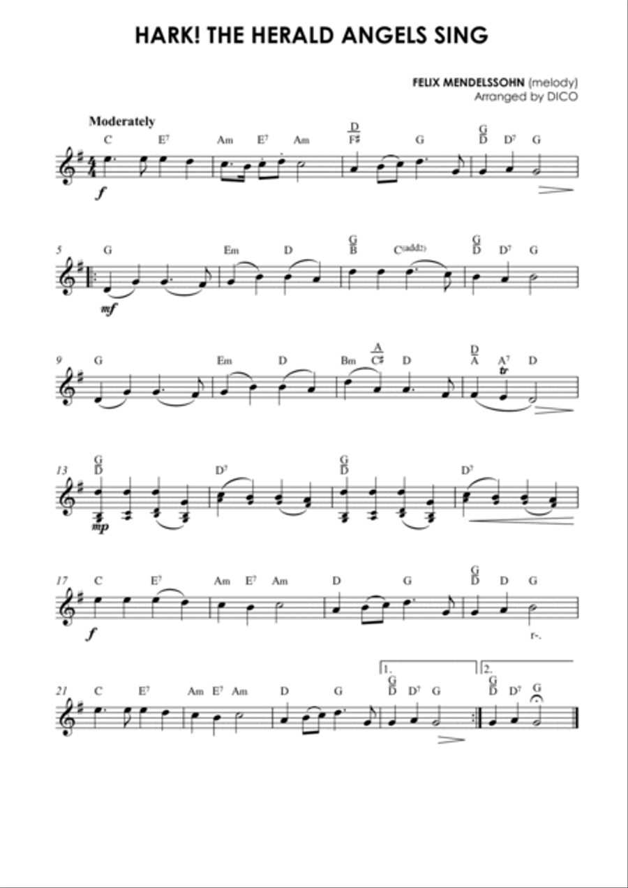 10 Christmas Carols (melody & chords), Vol. 1 10 Christmas Carols (melody & chords), Vol. 1 Flute scores gallery preview page 5