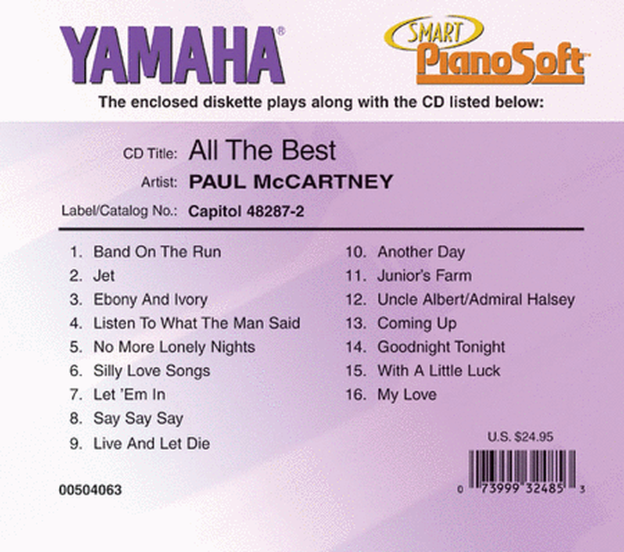 Paul McCartney - All the Best - Piano Software