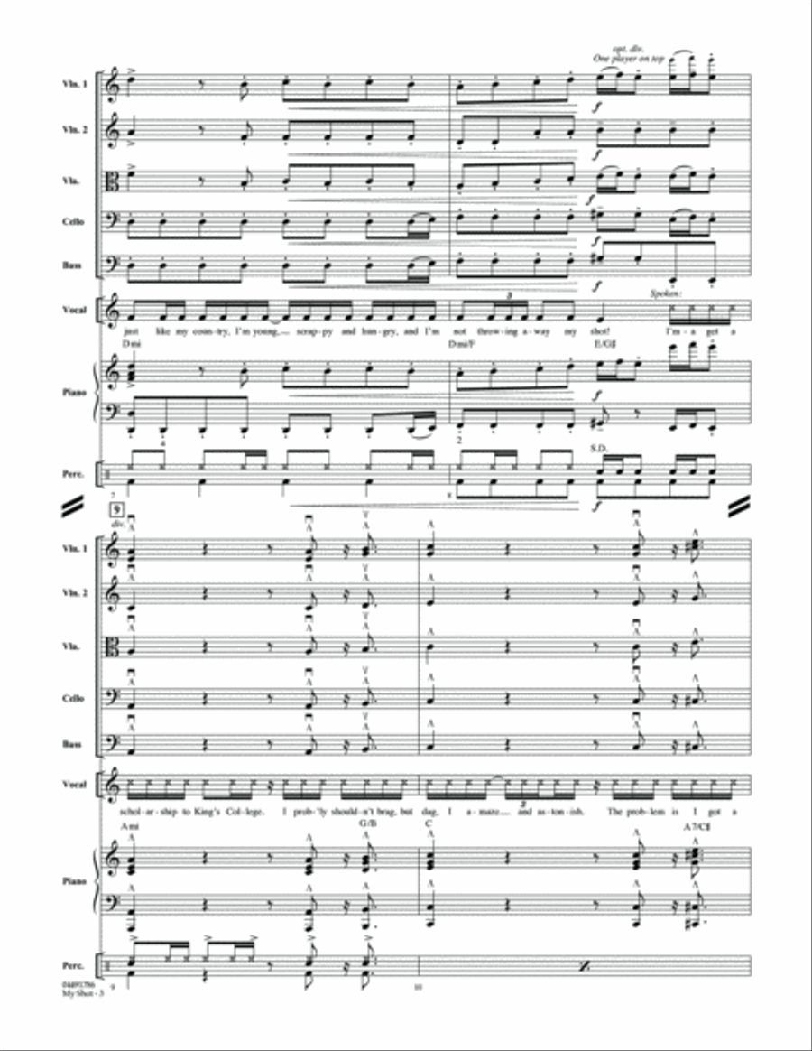 My Shot - Conductor Score (Full Score) String Orchestra scores gallery preview page 3
