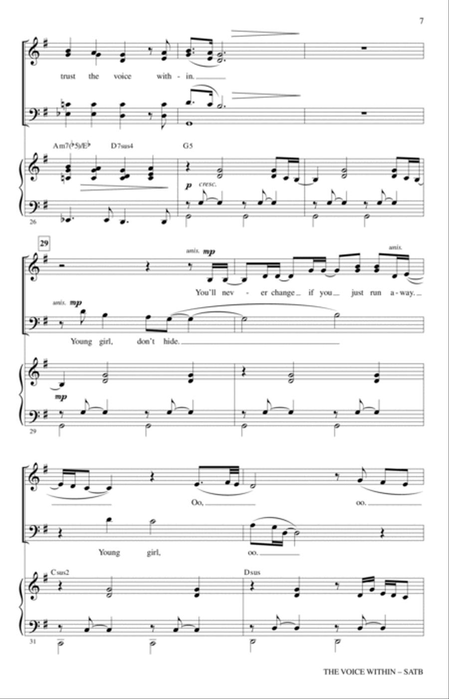 The Voice Within 4-Part scores gallery preview page 5