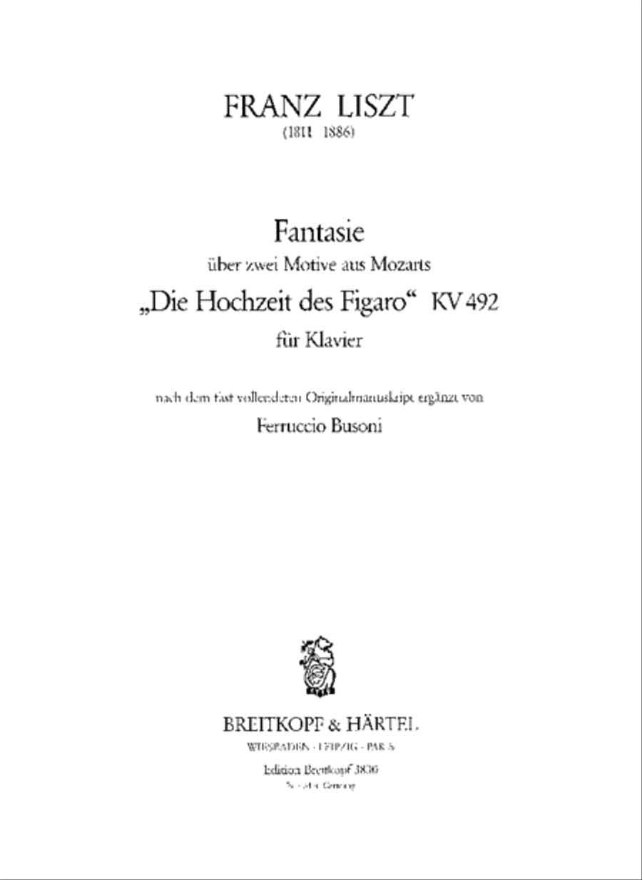 Fantasia on 2 Themes from W.A. Mozart's “Le nozze de Figaro” K. 492 Piano Solo scores gallery preview page 2