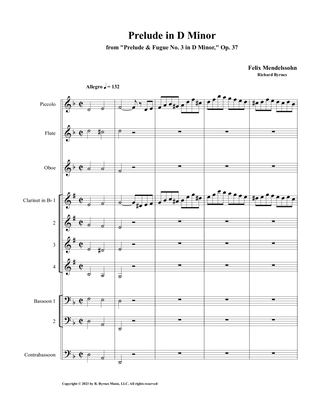 Mendelssohn - Prelude in D Minor, Op. 37 (Woodwind Choir)