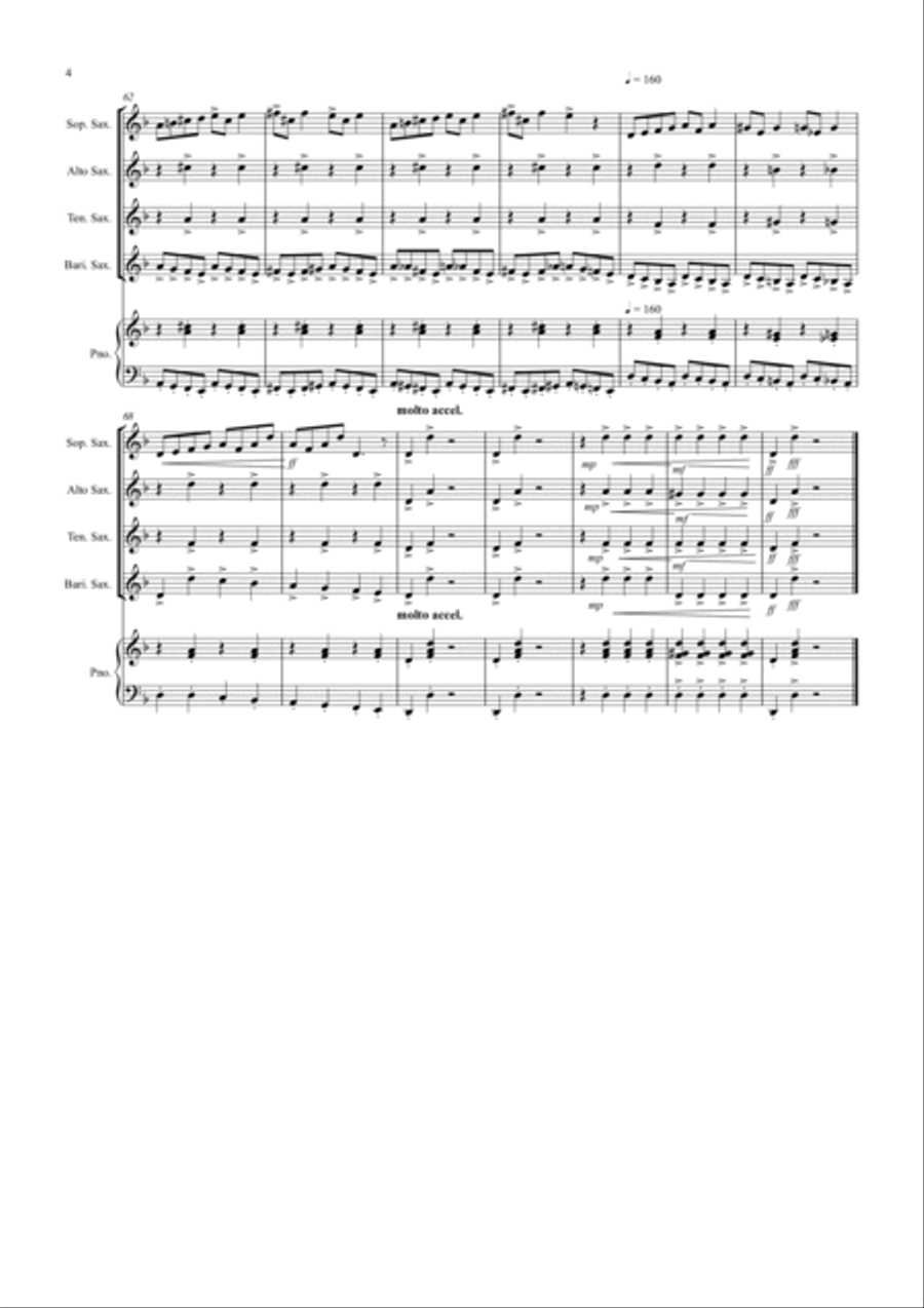 In the Hall of the Mountain King for Saxophone Quartet Saxophone Quartet scores gallery preview page 4