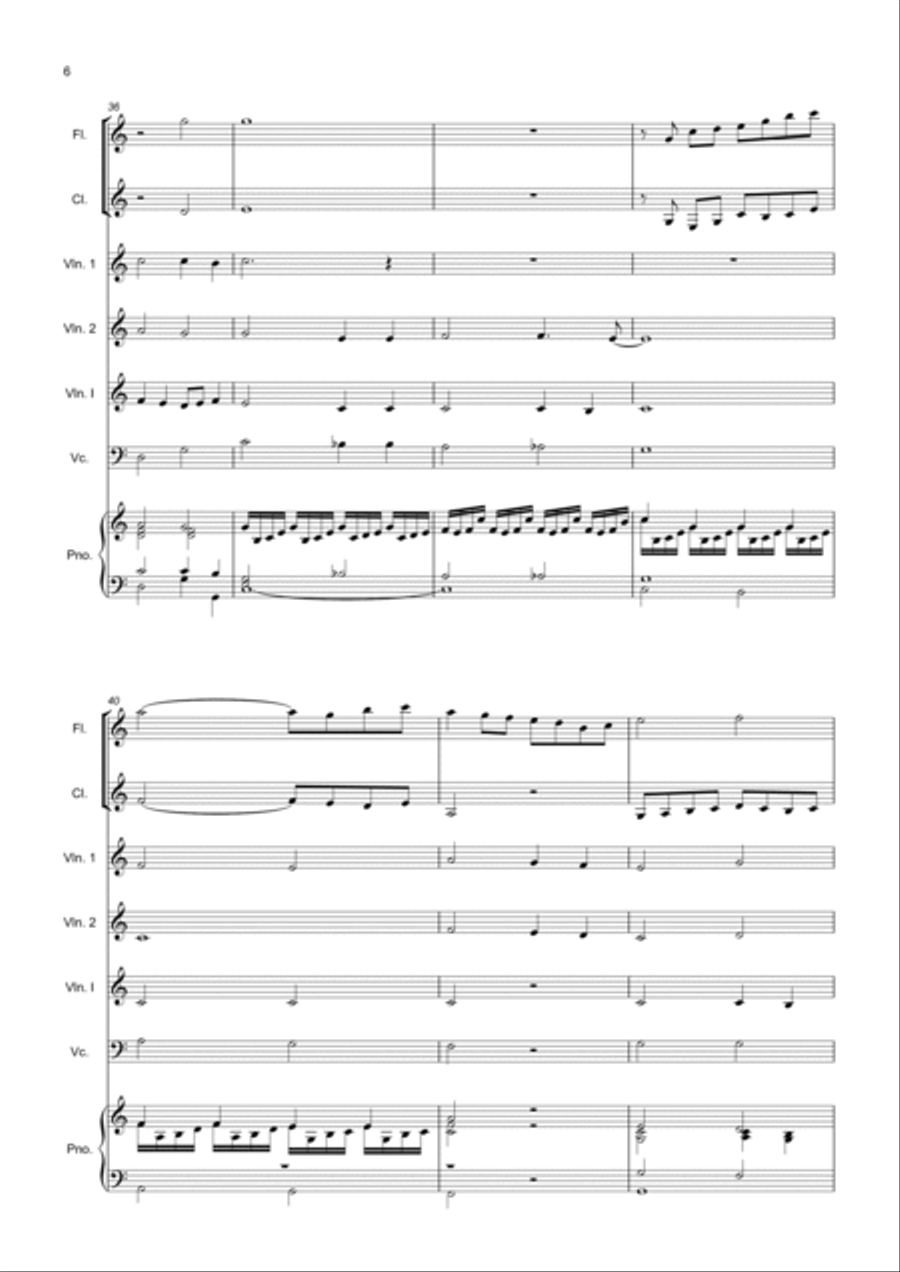 Recorder Quartet Sonata 2 mov III Lagramente Recorder scores gallery preview page 6