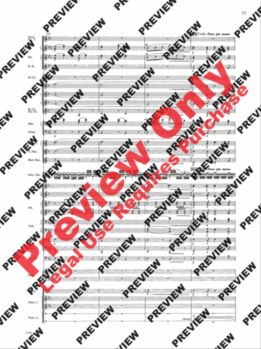 Le Carnaval de Venise Concert Band scores gallery preview page 54