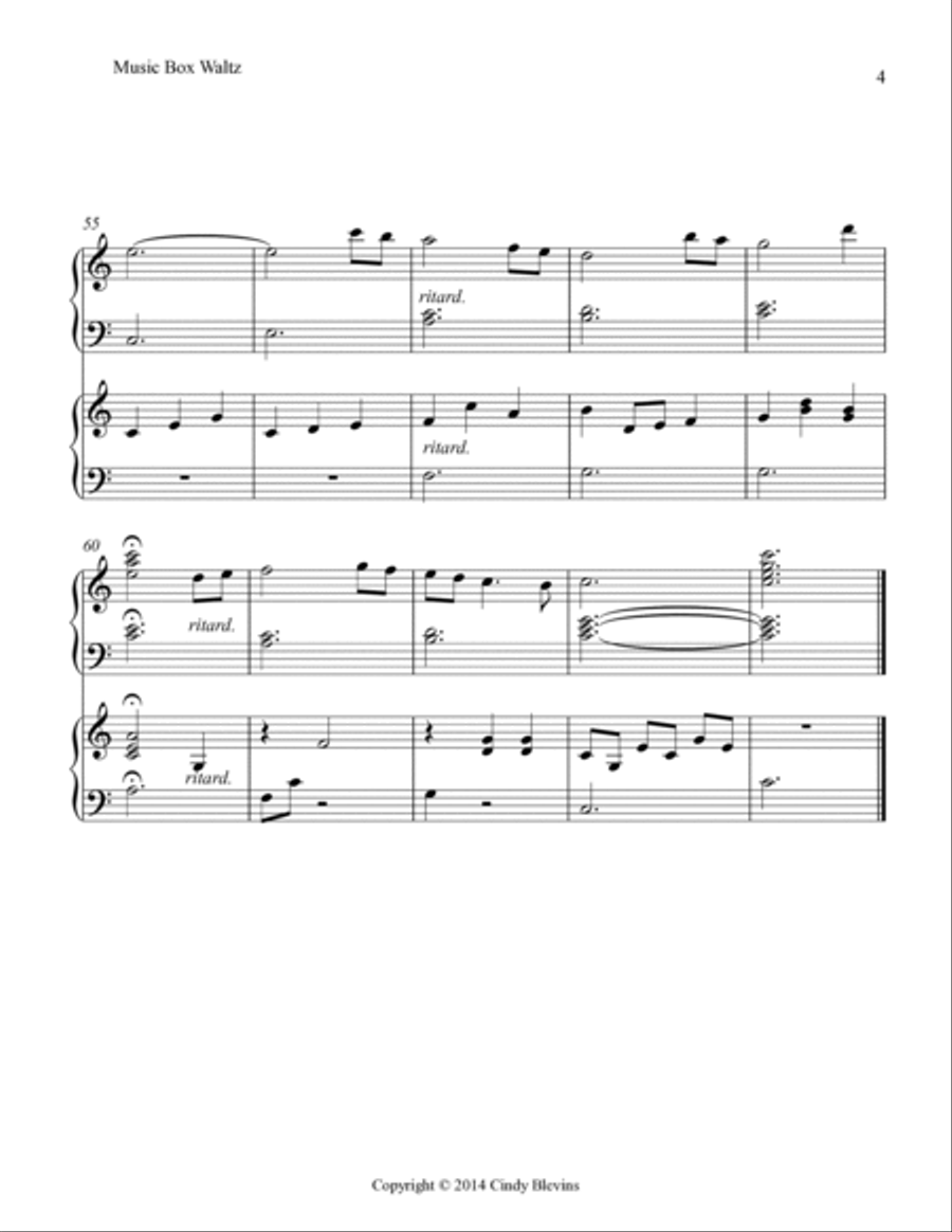 Music Box Waltz, Lap Harp Duet Lap Harp scores gallery preview page 5