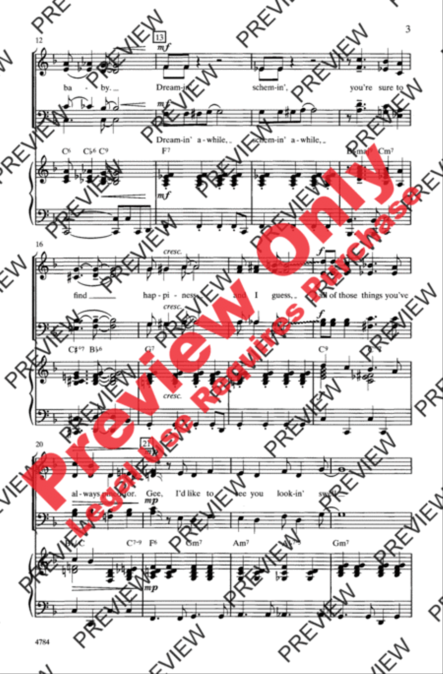 I Can't Give You Anything but Love 4-Part scores gallery preview page 3