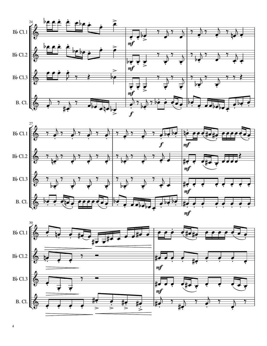 This Is Halloween Woodwind Quartet scores gallery preview page 4