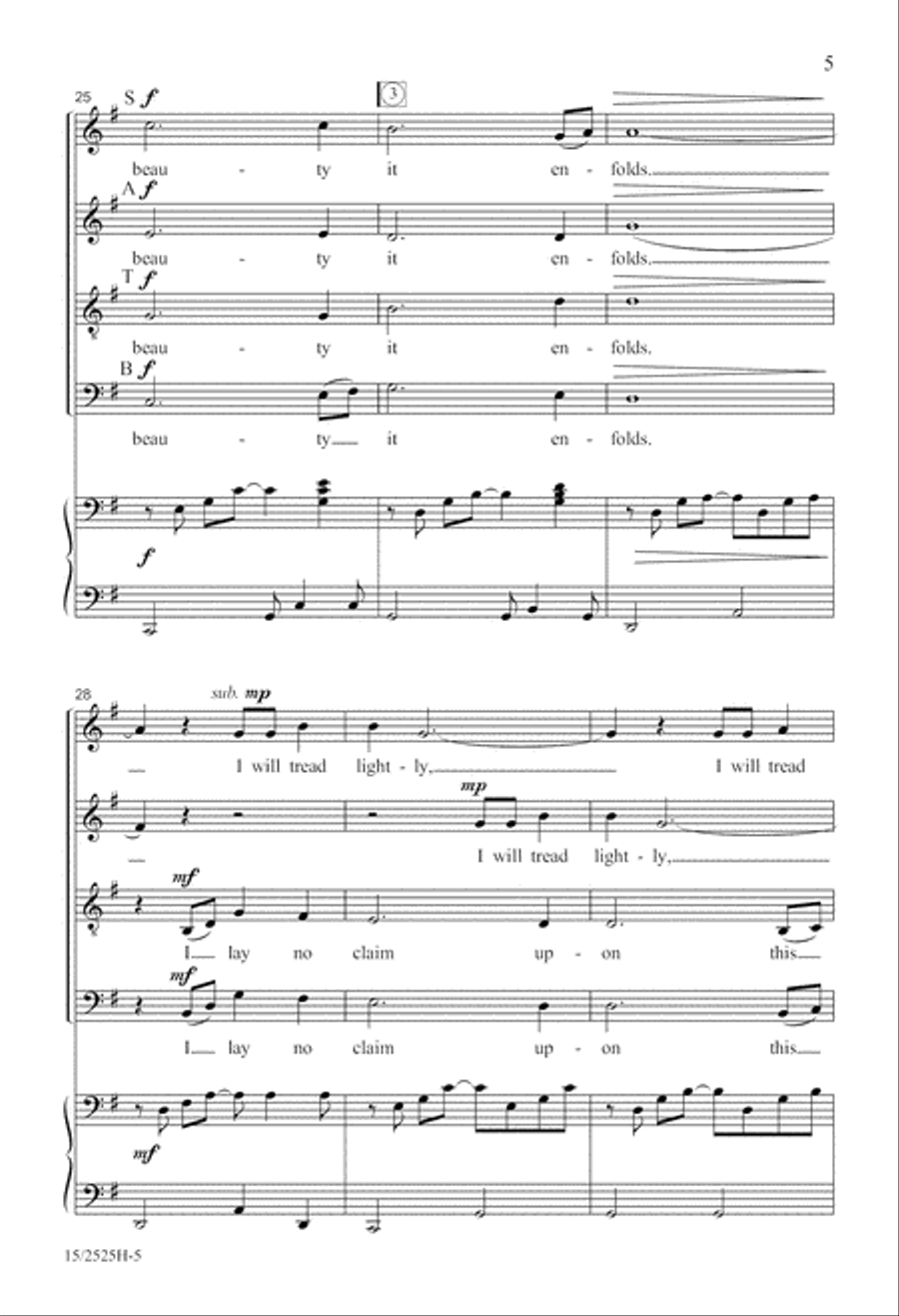 I Will Tread Lightly I Will Tread Lightly 4-Part scores gallery preview page 5
