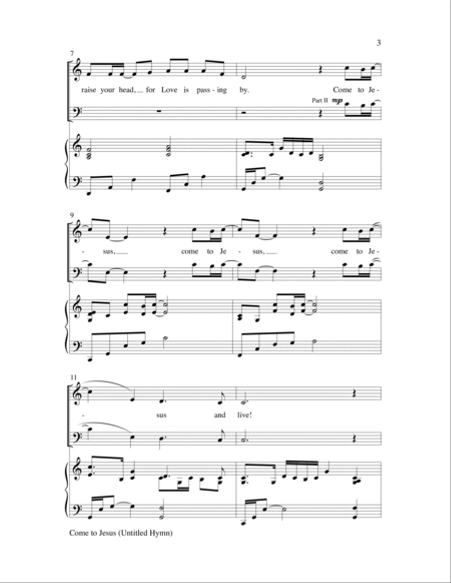 Come to Jesus (Untitled Hymn) Choir scores gallery preview page 3