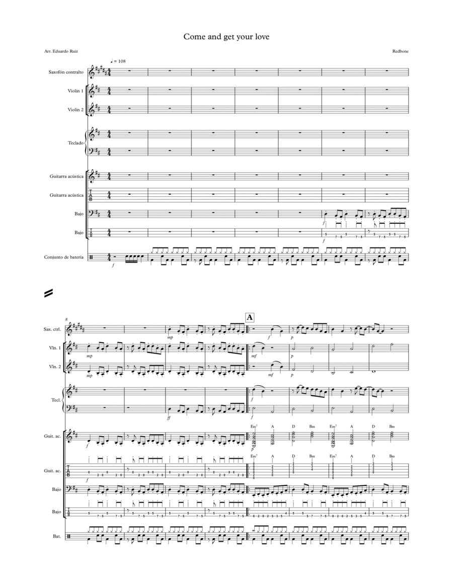 Come And Get Your Love Come And Get Your Love Concert Band scores gallery preview page 1