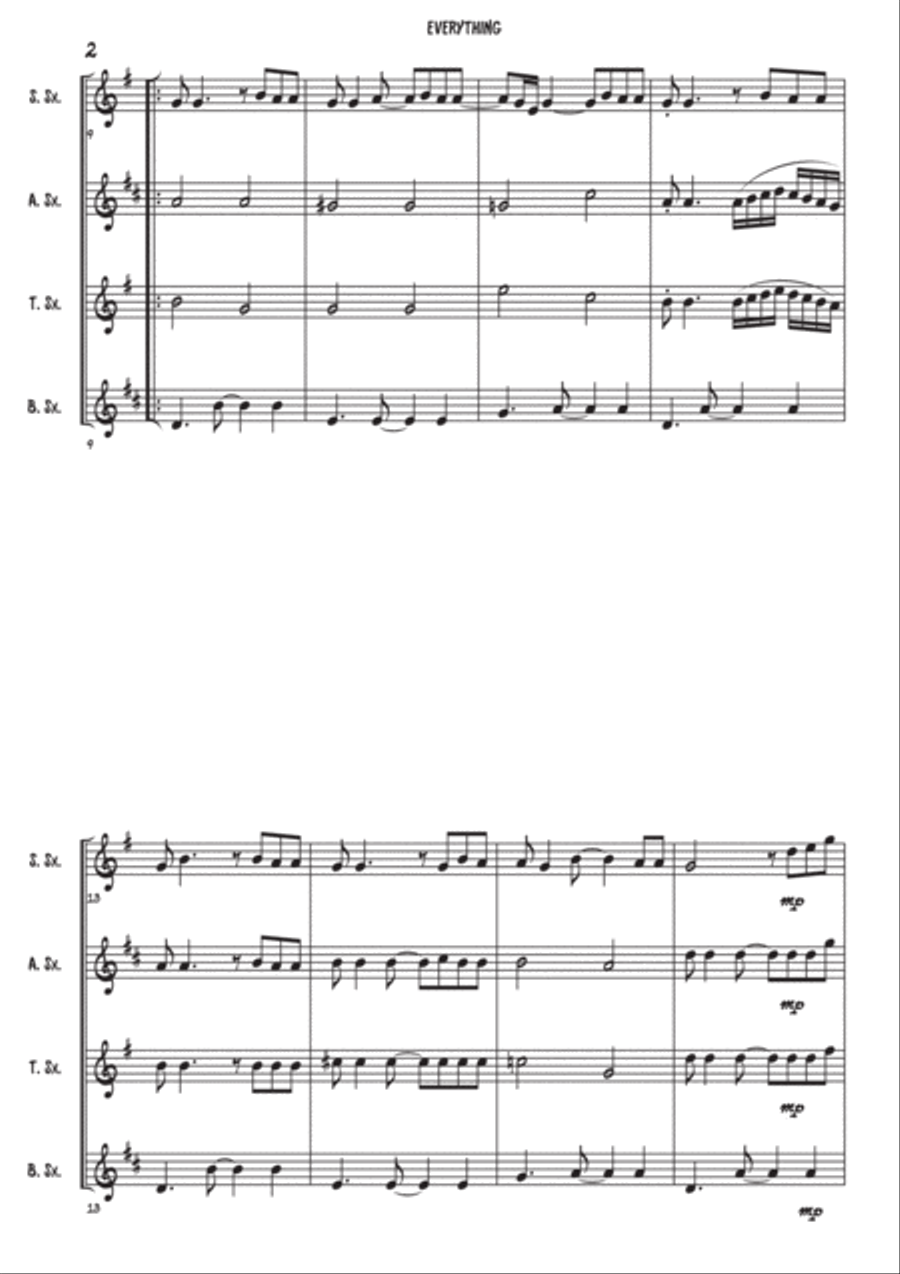 Everything Everything Woodwind Quartet scores gallery preview page 2
