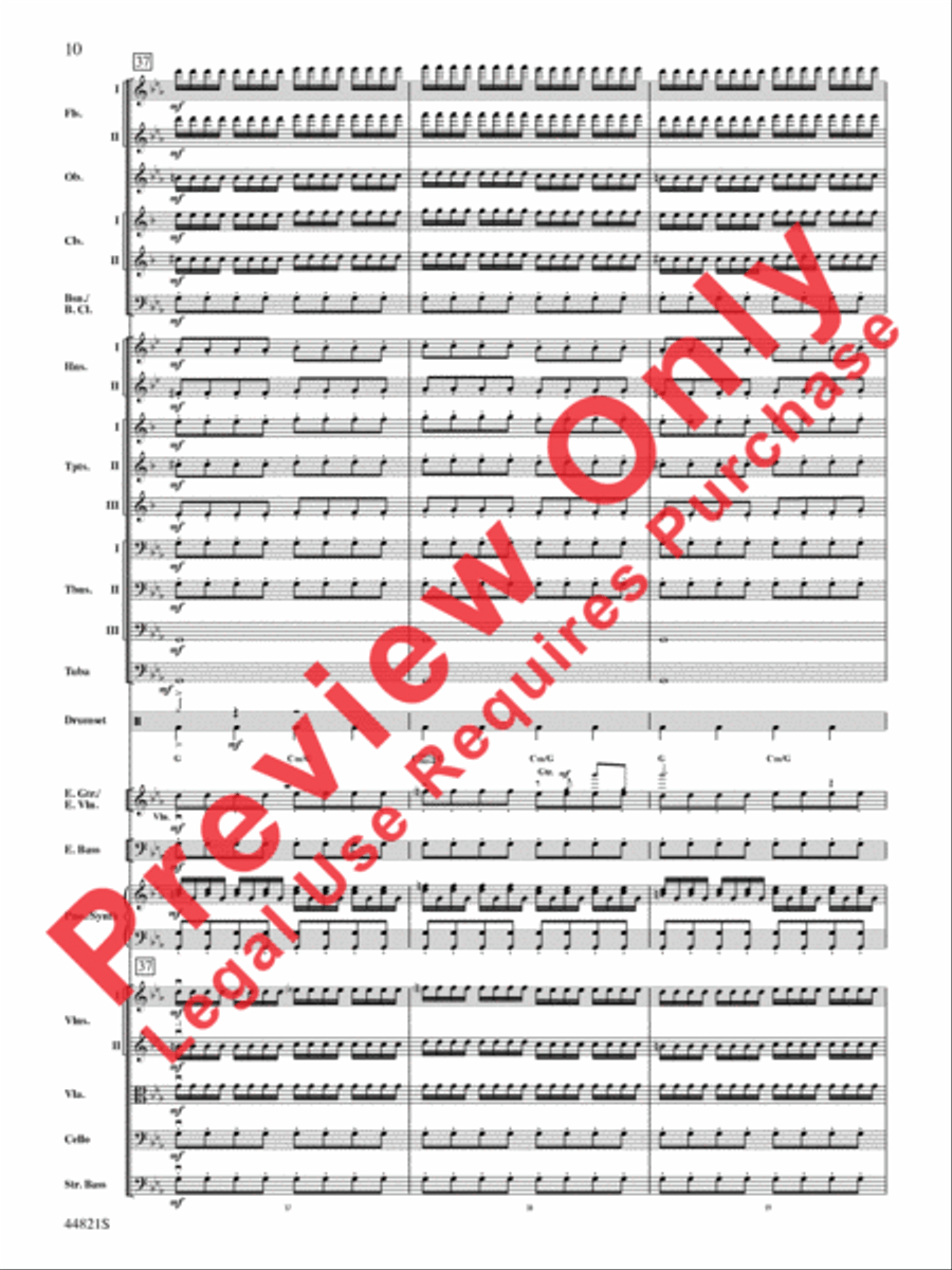 Dreams of Fireflies (On a Christmas Night) Full Orchestra scores gallery preview page 11