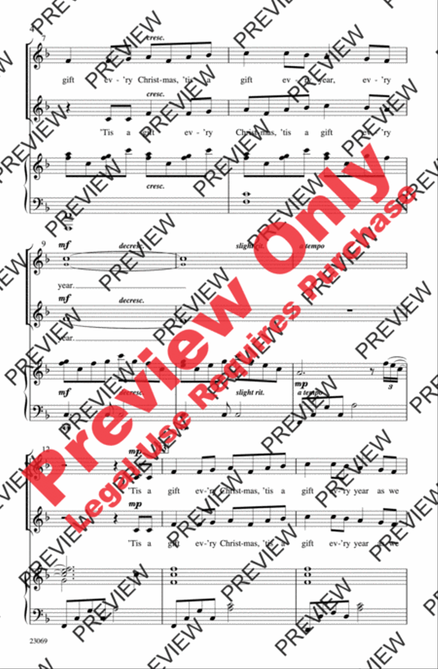 Simple Joy (Simple Gifts / Joy to the World) 2-Part scores gallery preview page 3
