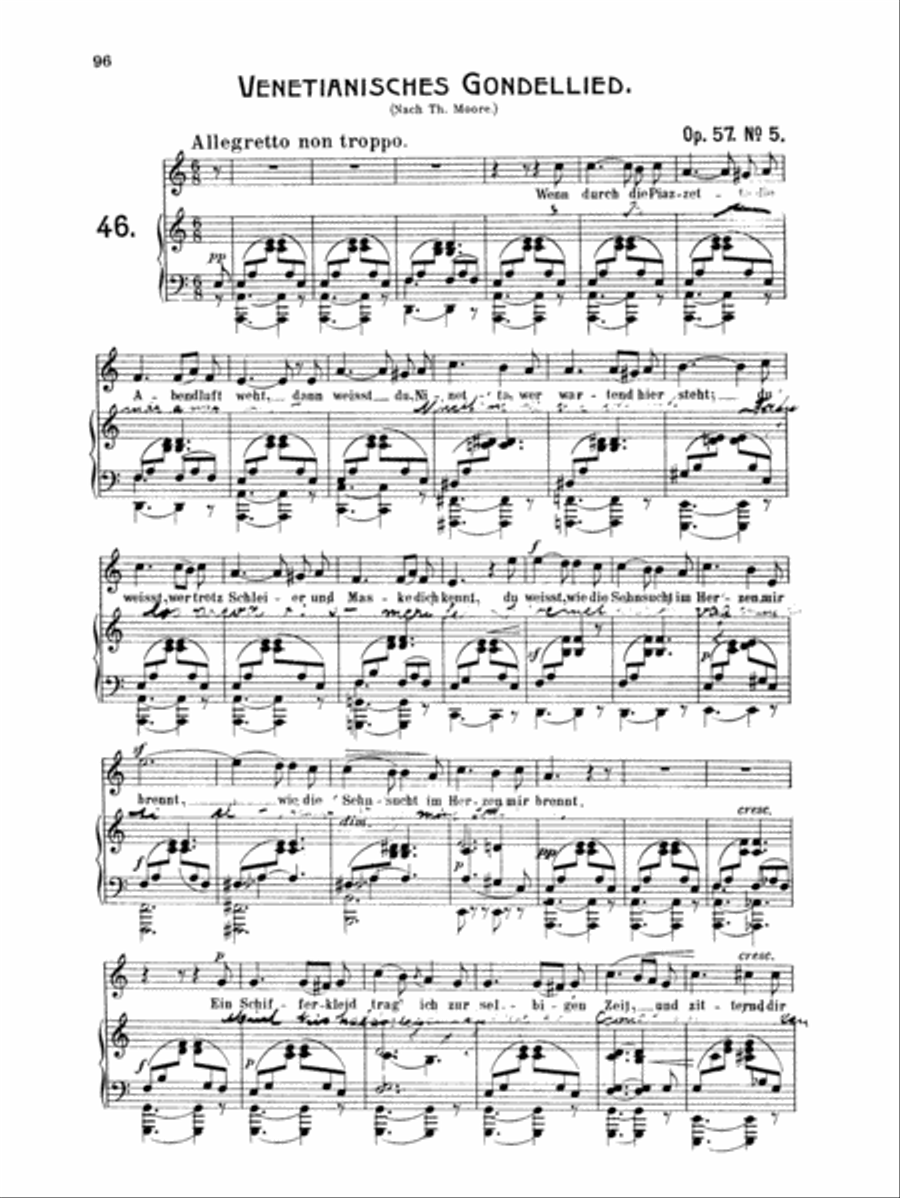 Mendelssohn: 79 Songs, Medium Voice (German) Medium Voice scores gallery preview page 1