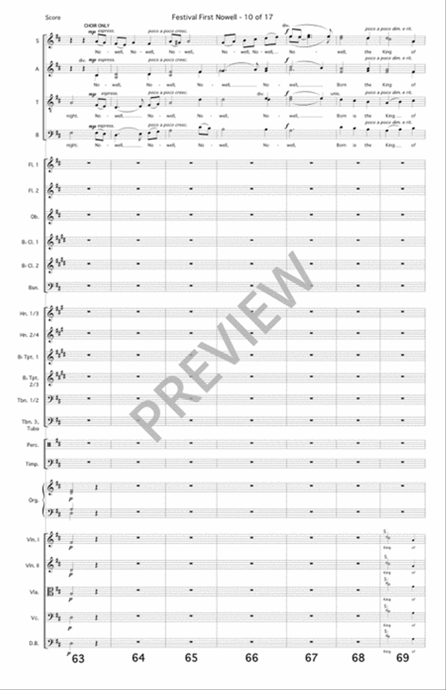 Festival First Nowell - Full Score and Orchestral Parts Festival First Nowell - Full Score and Orchestral Parts 4-Part scores gallery preview page 11