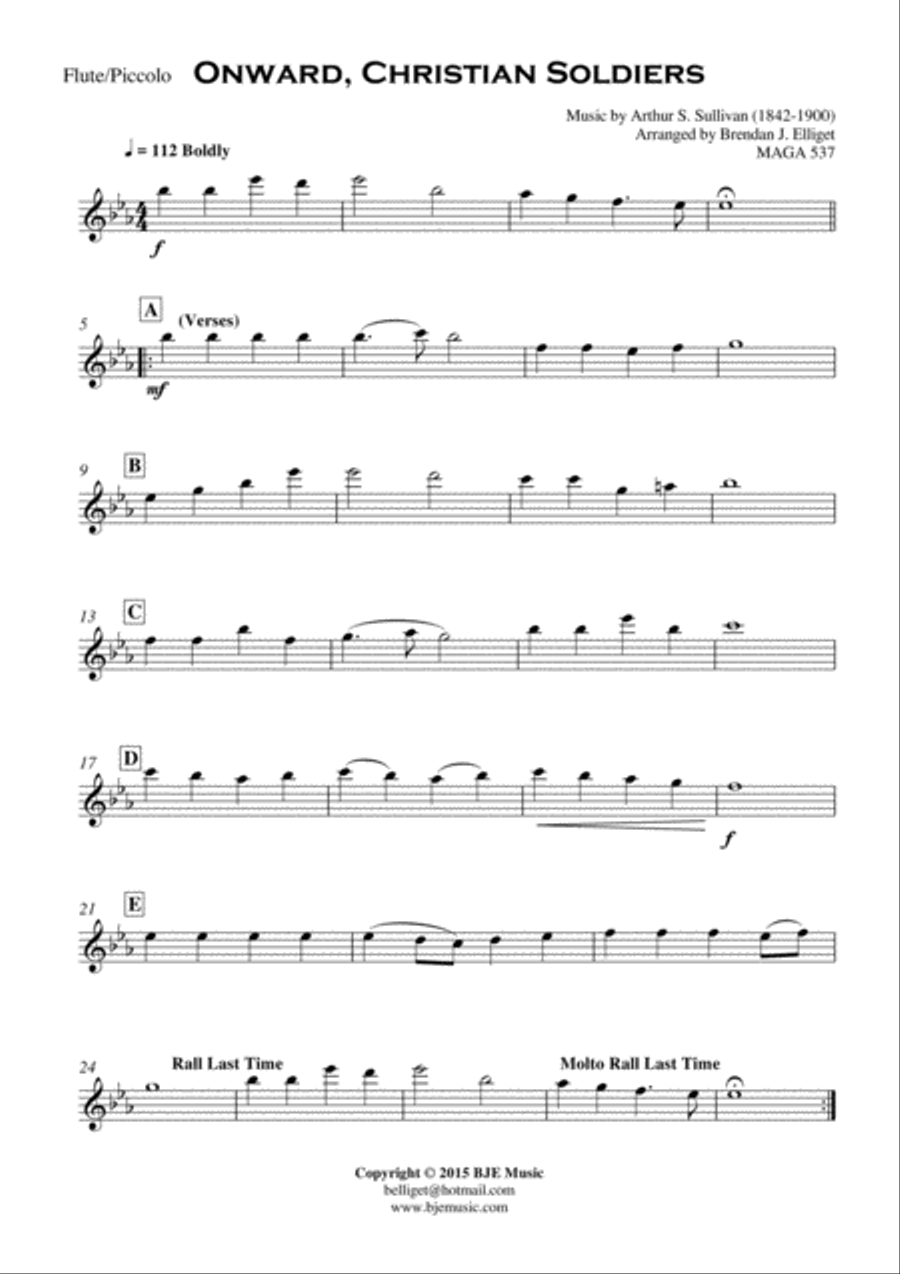 Onward Christian Soldiers Concert Band Score and Parts PDF Concert Band scores gallery preview page 3