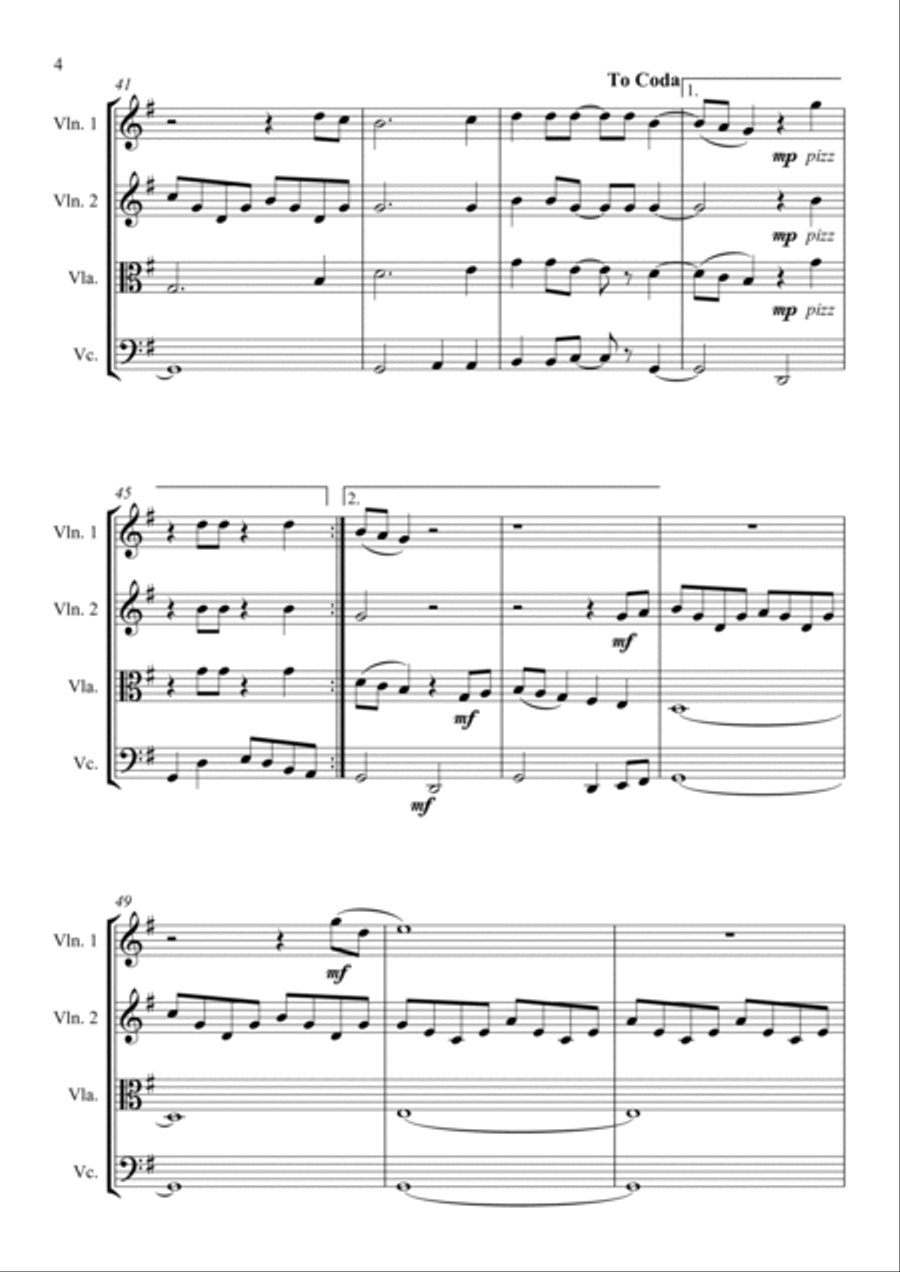 Afternoon Delight String Quartet scores gallery preview page 5