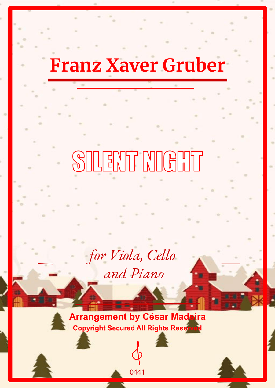 Silent Night - Viola, Cello and Piano (Full Score and Parts) Piano Trio scores gallery preview page 1