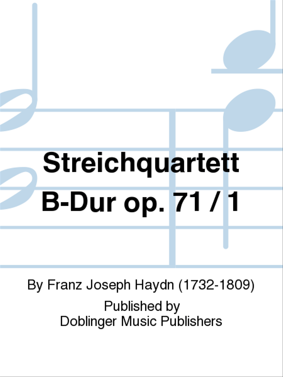 Streichquartett B-Dur op. 71 / 1 String Quartet scores gallery preview page 1