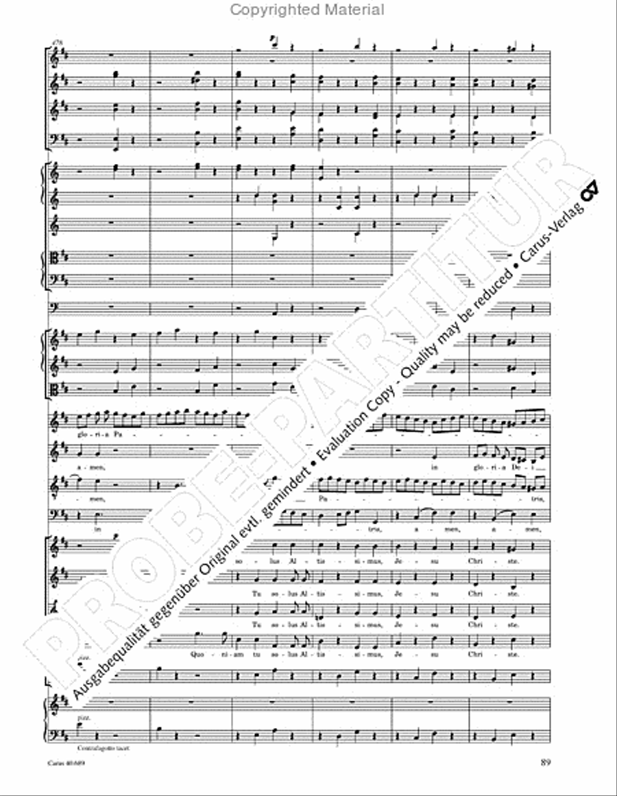 Missa solemnis Missa solemnis 4-Part scores gallery preview page 105