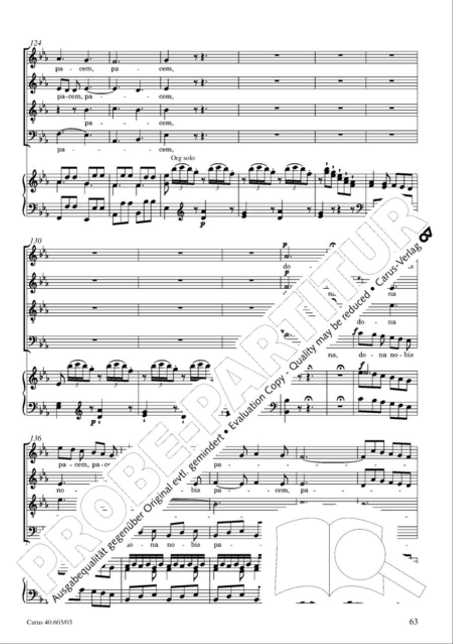 Grosse Orgelsolomesse in Es 4-Part scores gallery preview page 64