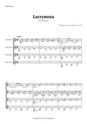 Lacrymosa by Mozart for French Horn Quartet
