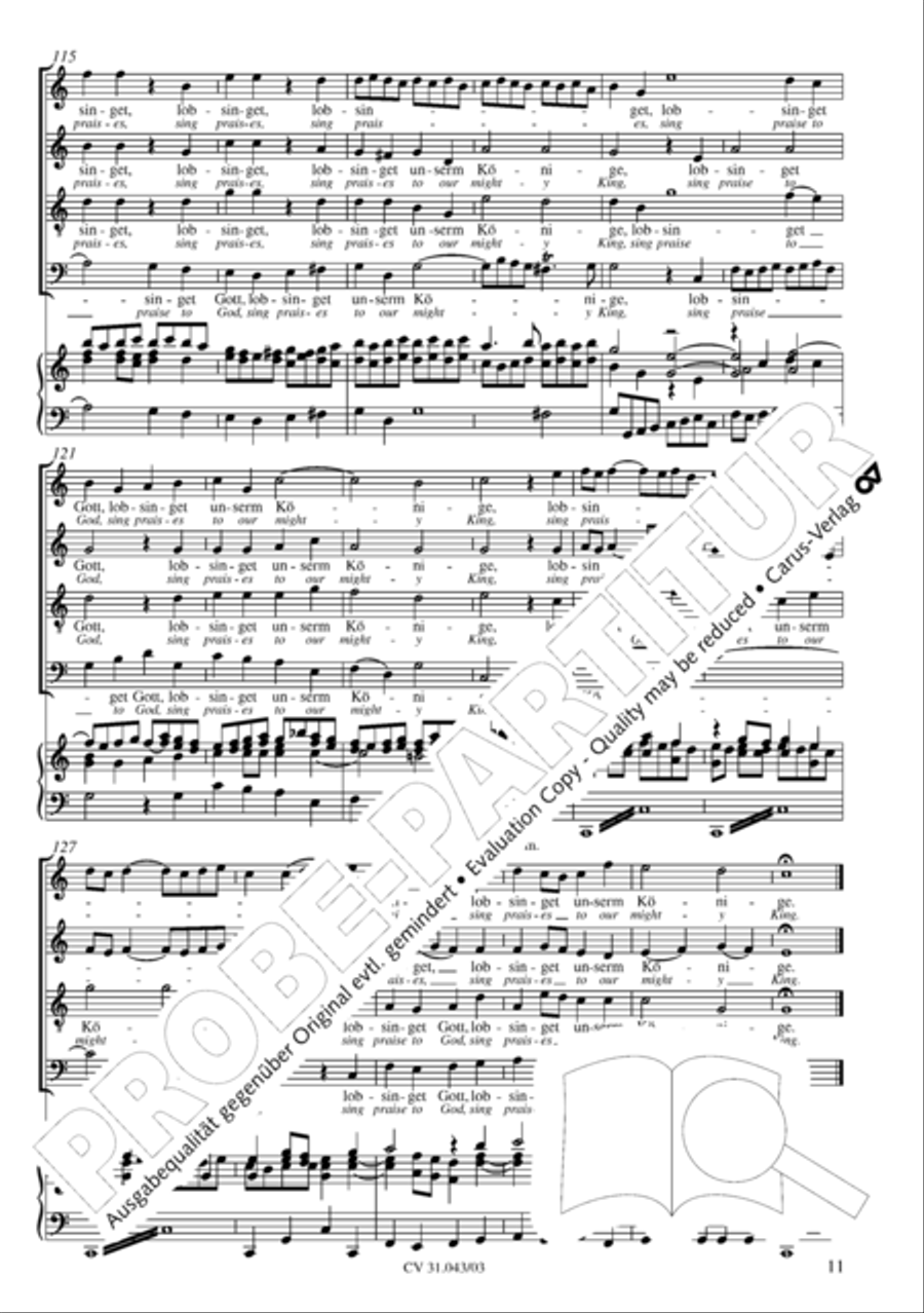 God goeth up with shouting (Gott fahret auf mit Jauchzen) 4-Part scores gallery preview page 12