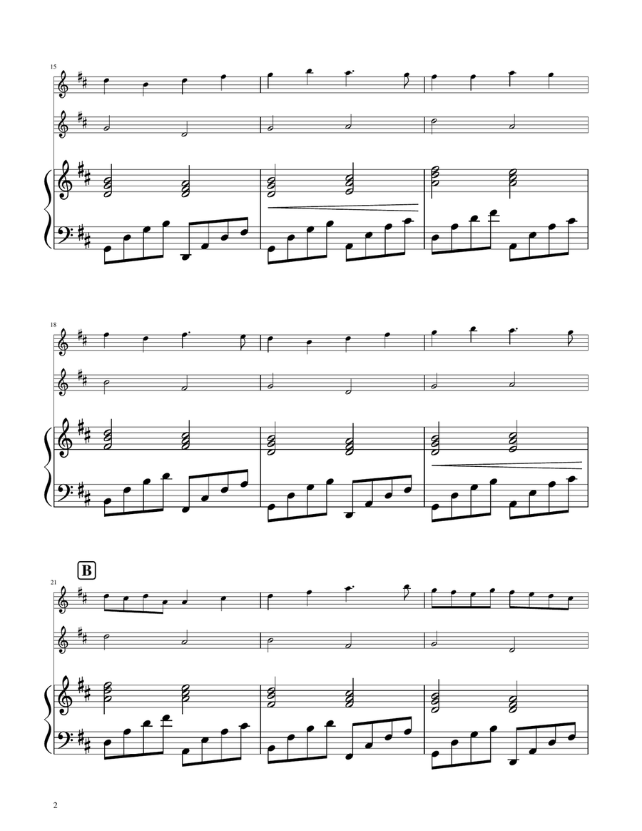 Canon in D - Flute and Oboe Duet Woodwind Duet scores gallery preview page 2