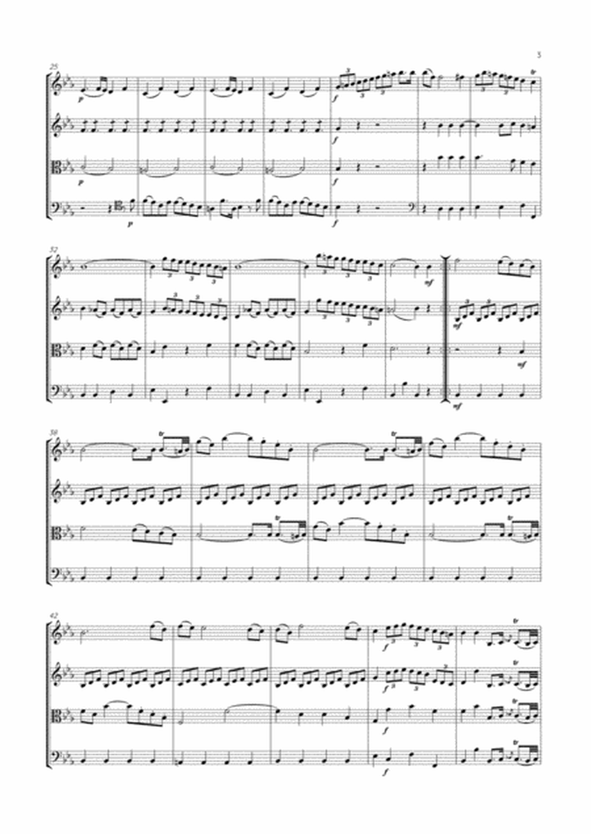 Abel - String Quartet in E flat major, Op.8 No.3 ; WK 63
