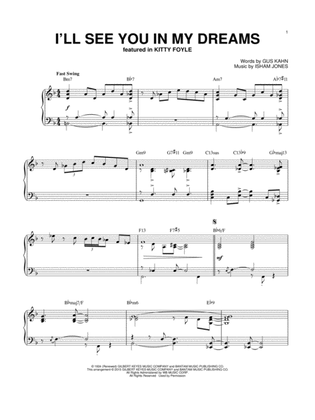 I'll See You In My Dreams [Jazz version] (arr. Brent Edstrom)