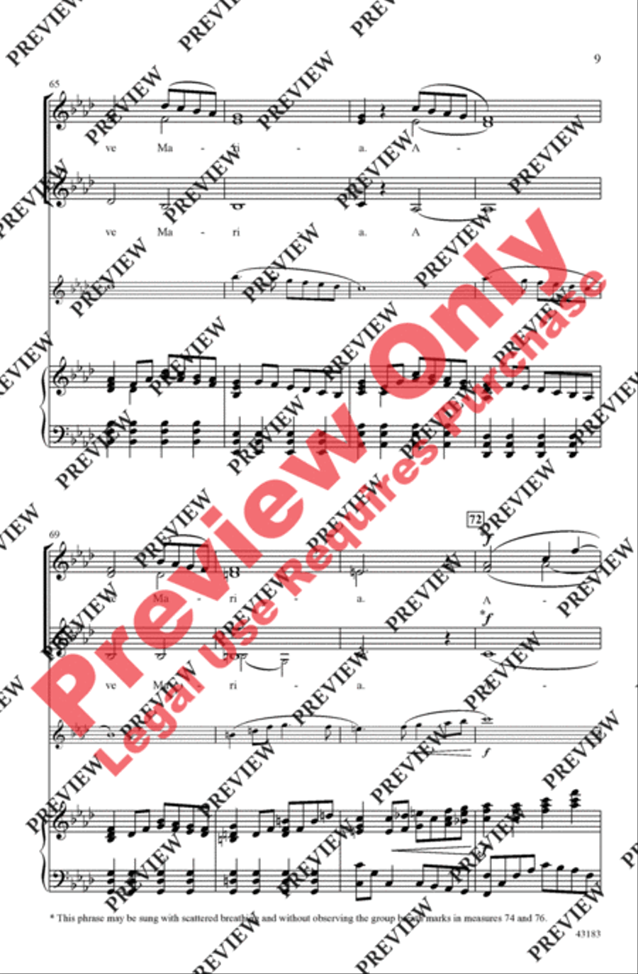 Ave Maria Women's Choir scores gallery preview page 9
