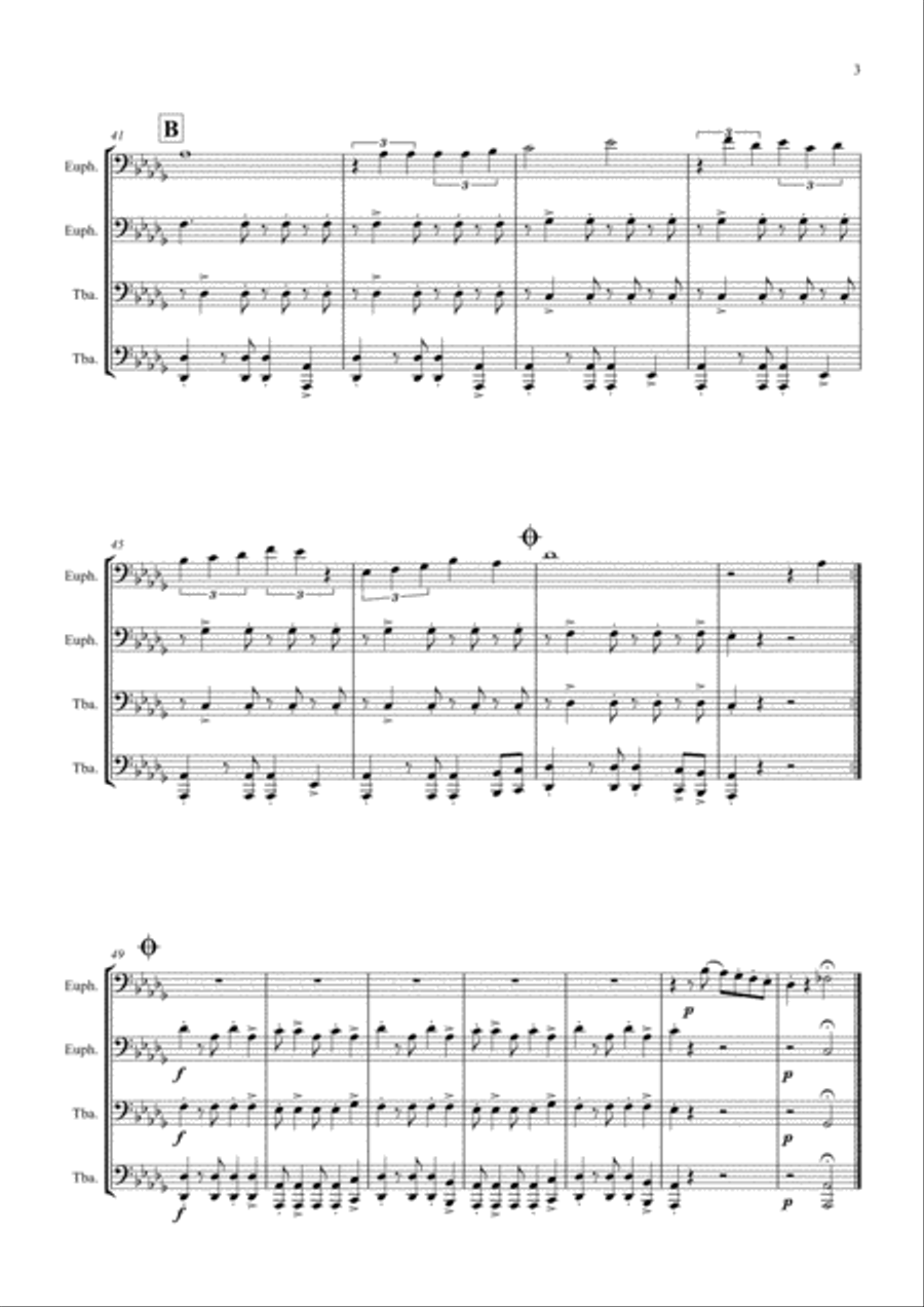La Paloma - Spanish Habanera - Brass Quartet Brass Quartet scores gallery preview page 3