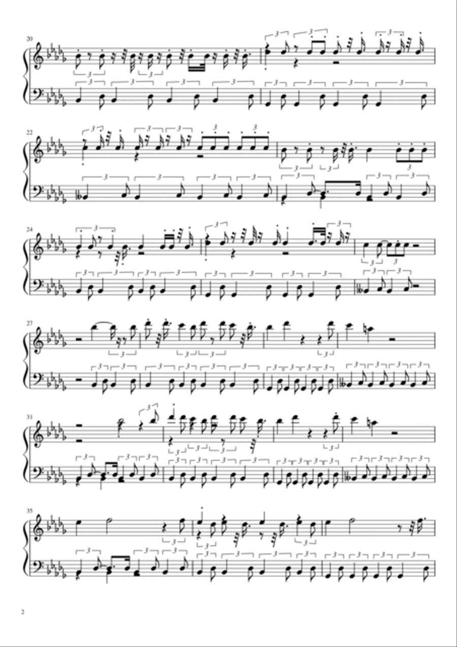 Believer Believer Piano Solo scores gallery preview page 2