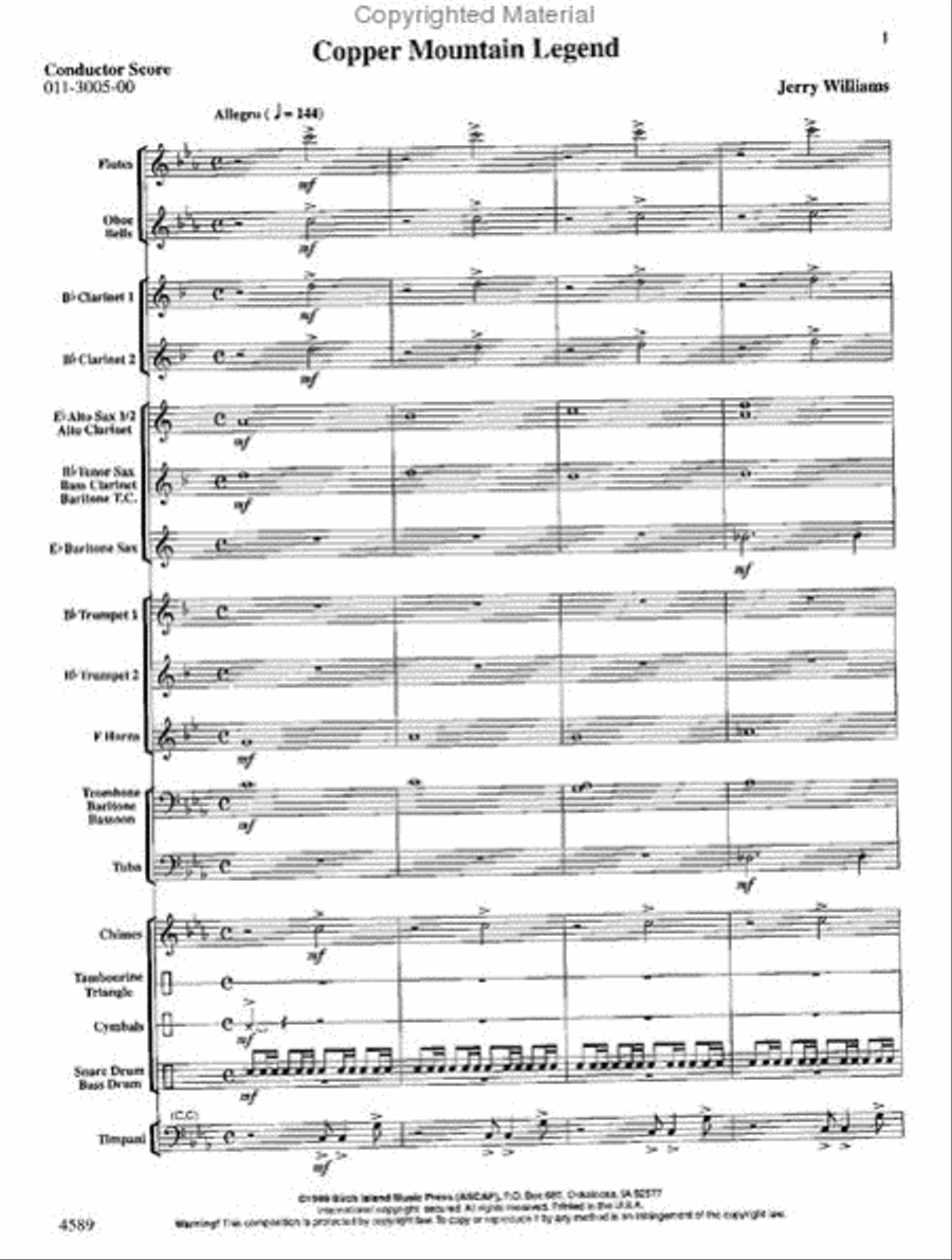 Copper Mountain Legend Concert Band scores gallery preview page 2