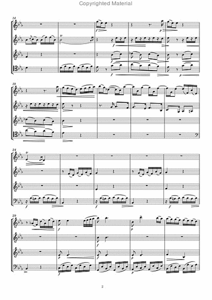 Quartett c-moll fur Oboe, Klarinette, Horn und Fagott