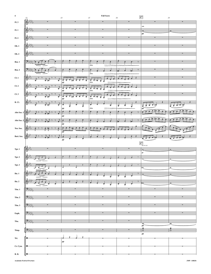 Academic Festival Overture Concert Band scores gallery preview page 4
