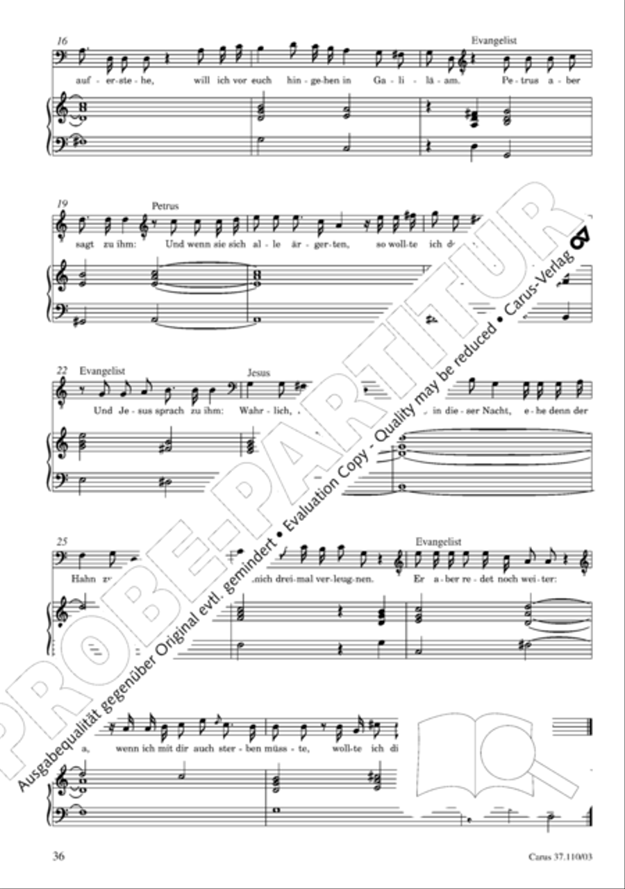 Markuspassion. Werkausgabe Reihe 1, Bd. 7 (Homilius) 4-Part scores gallery preview page 43