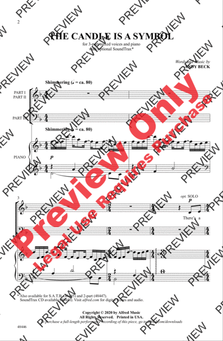 The Candle Is a Symbol 3-Part scores gallery preview page 2