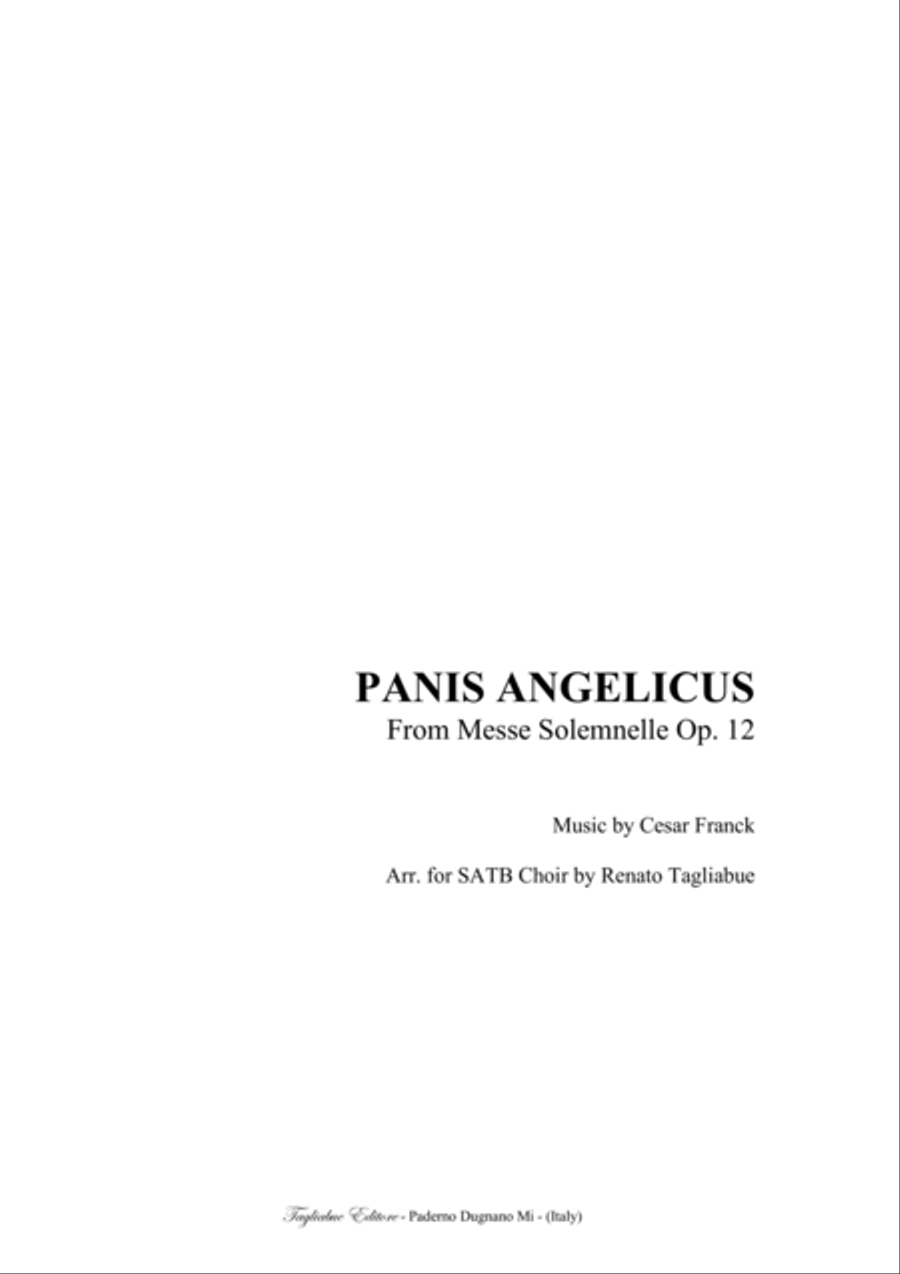 FRANCK - PANIS ANGELICUS - ALL IN ONE FILE: : For Organ Solo, for Soprano, Tenor and Organ, for Alto 4-Part scores gallery preview page 5