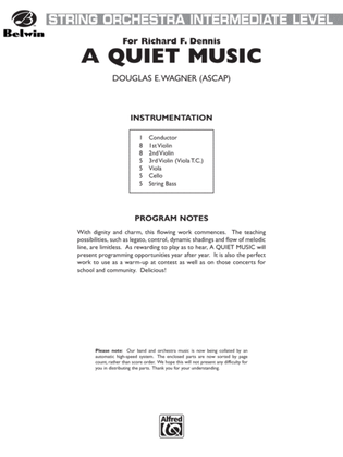 A Quiet Music: Score