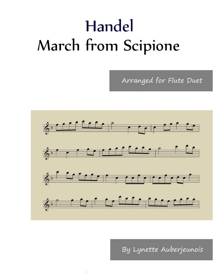 March from Scipione - Flute Duet Flute Duet scores gallery preview page 1