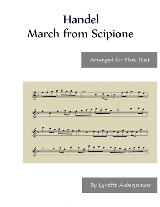 Book cover for March from Scipione - Flute Duet