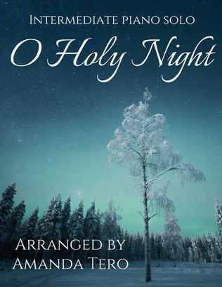 Book cover for O Holy Night Intermediate Christmas Piano Sheet Music Solo