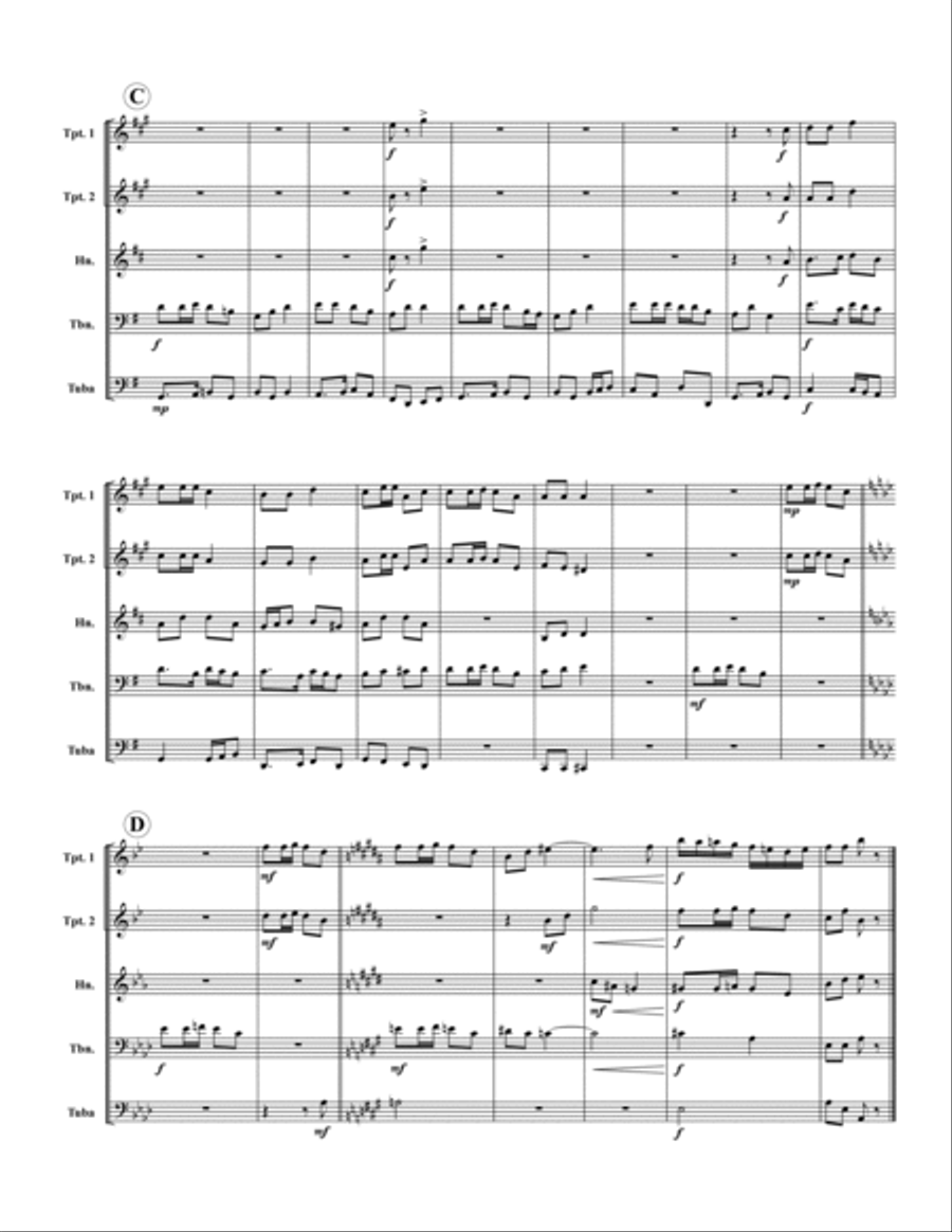 Up on the Housetop Up on the Housetop Brass Quintet scores gallery preview page 2