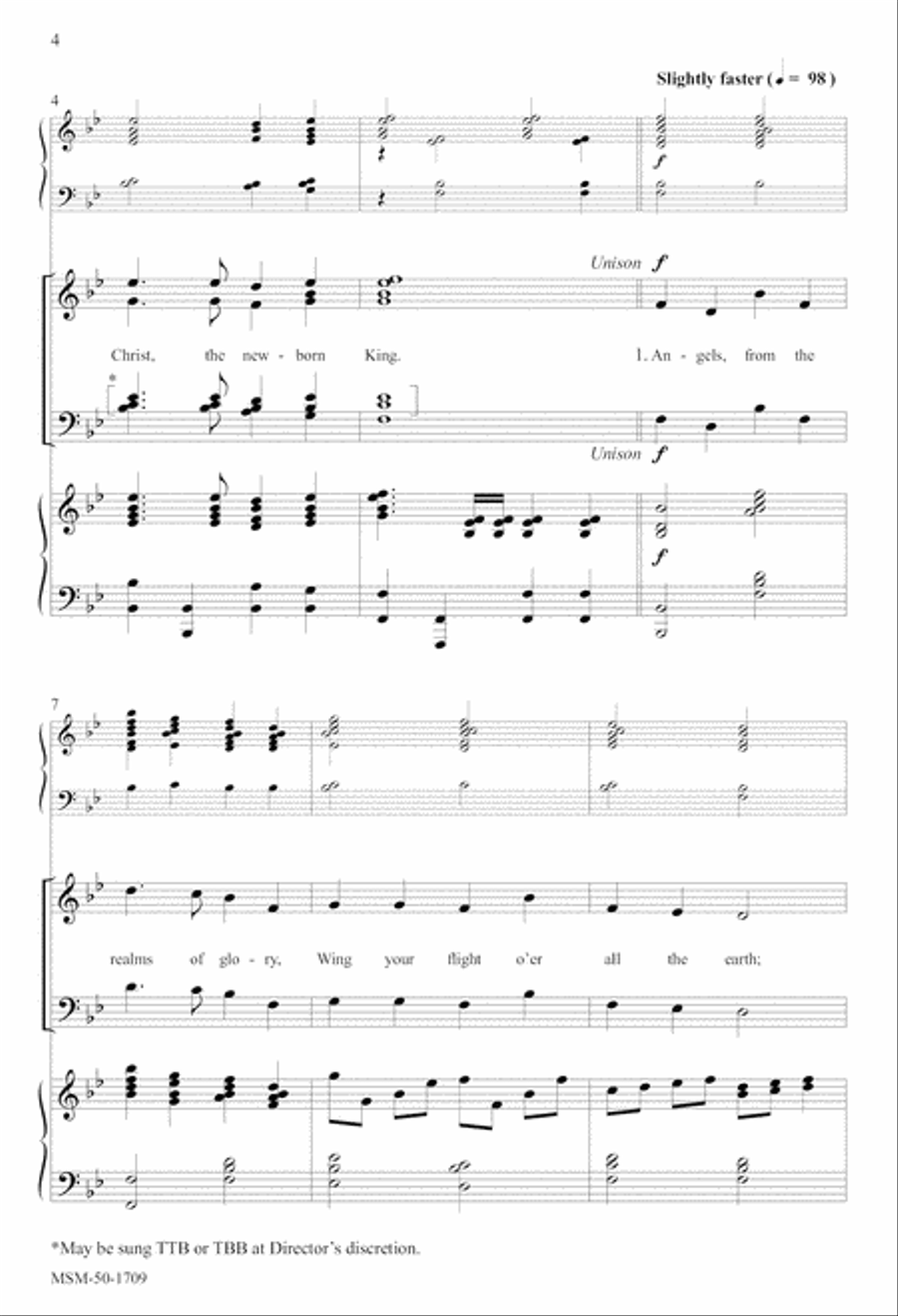 Angels, from the Realms of Glory 4-Part scores gallery preview page 3