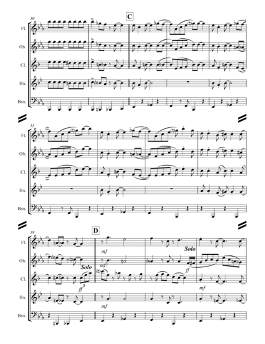 In The Mood Woodwind Quintet scores gallery preview page 4