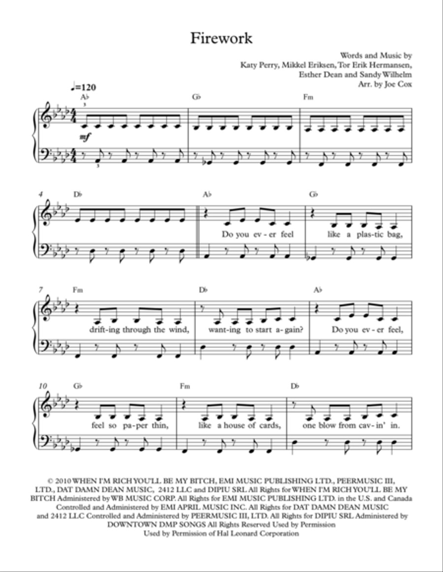 Firework Voice scores gallery preview page 1