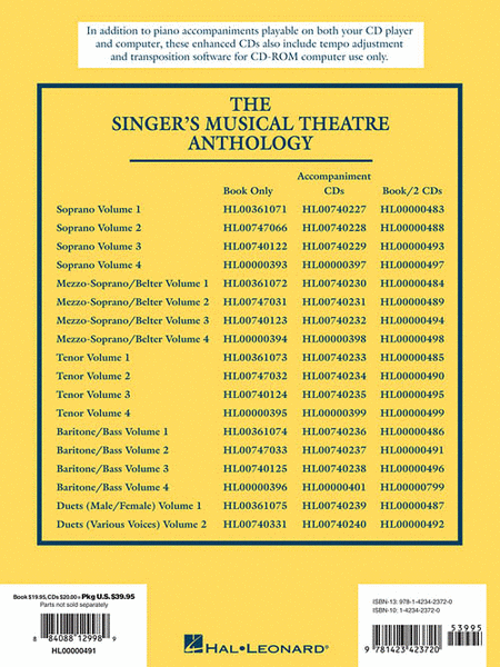 The Singer's Musical Theatre Anthology - Volume 2 - Baritone/Bass image number null